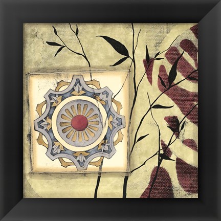 Framed Printed Moonlit Rosette II Print