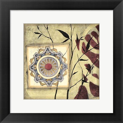 Framed Printed Moonlit Rosette II Print