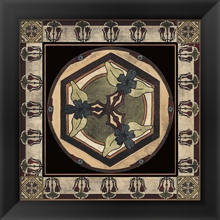 Framed Arts &amp; Crafts Motif II Print