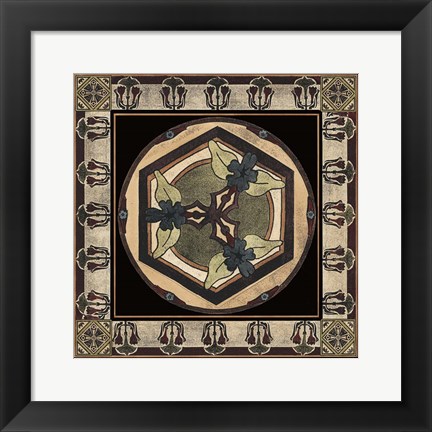 Framed Arts &amp; Crafts Motif II Print