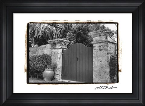 Framed Old Bermuda Gate I Print