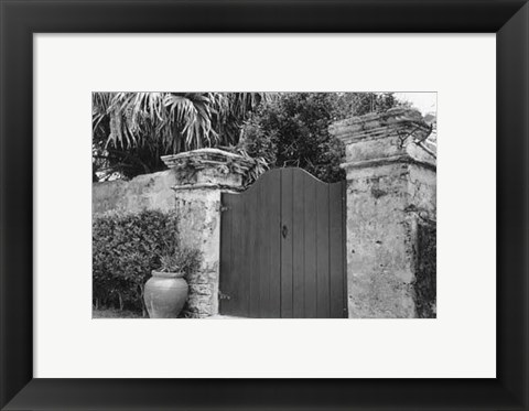 Framed Old Bermuda Gate I Print