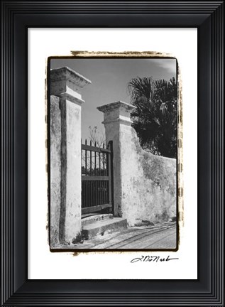 Framed Old Bermuda Gate II Print