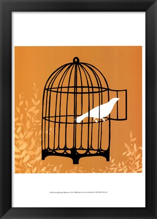 Framed Small Birdcage Silhouette II (U) Print