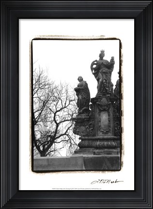 Framed Charles Bridge in Morning Fog III Print