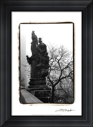 Framed Charles Bridge in Morning Fog IV Print