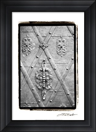 Framed Distinguished Doors III Print