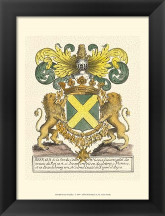 Framed Noble Heraldry I Print
