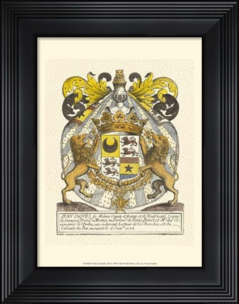 Framed Noble Heraldry III Print