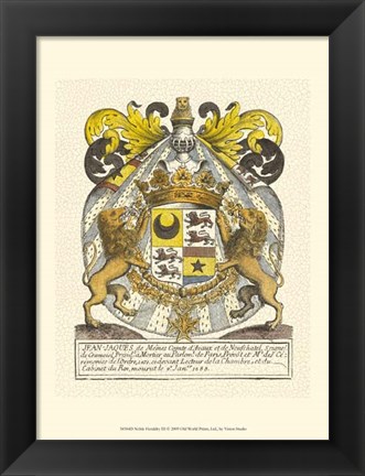 Framed Noble Heraldry III Print