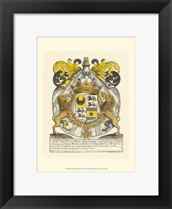 Framed Noble Heraldry III Print