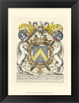 Framed Noble Heraldry IV Print