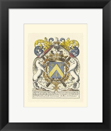 Framed Noble Heraldry IV Print