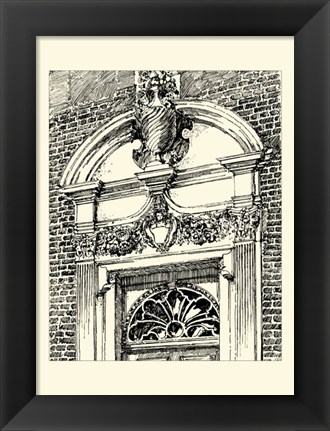 Framed English Architecture IV Print