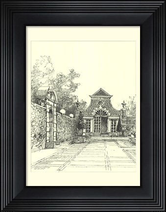 Framed English Architecture V Print