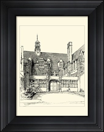 Framed English Architecture VI Print