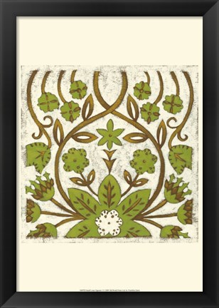 Framed Small Lotus Tapestry I Print