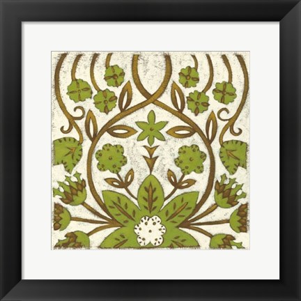 Framed Small Lotus Tapestry I Print