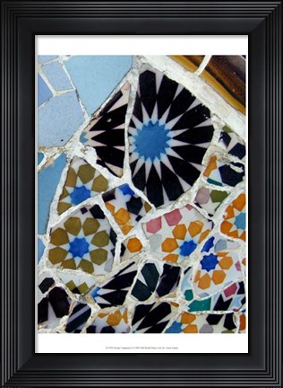 Framed Mosaic Fragments I Print
