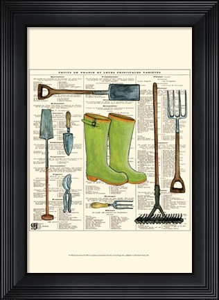 Framed Garden Boots Print