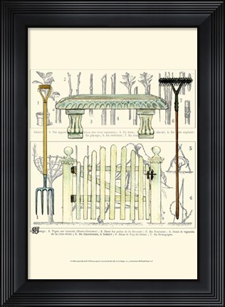 Framed Garden Bench Print