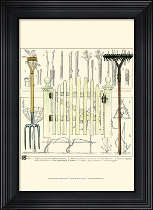 Framed Garden Gate I Print