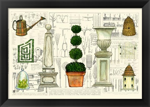 Framed Garden Collection II Print