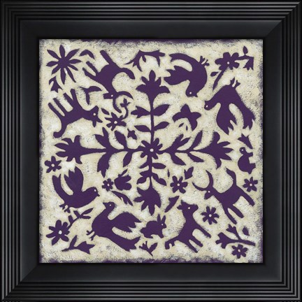 Framed Folk Story in Purple Print