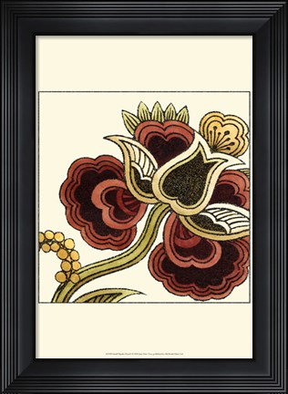 Framed Small Paprika Floral I Print