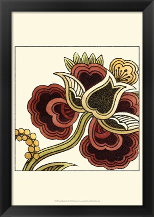 Framed Small Paprika Floral I Print