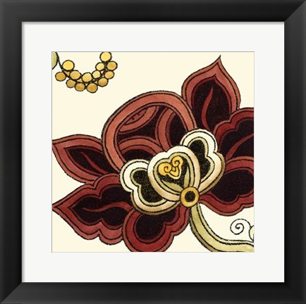 Framed Small Paprika Floral II Print