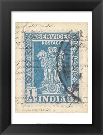 Framed Vintage Stamp I Print
