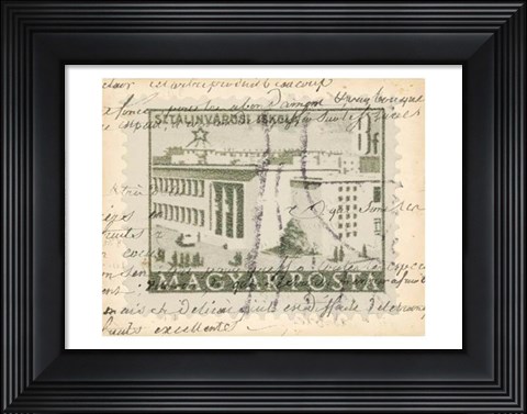 Framed Vintage Stamp II Print