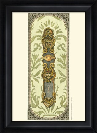 Framed Elegant Escutcheon I Print