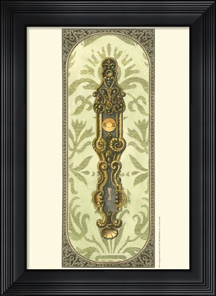 Framed Elegant Escutcheon II Print