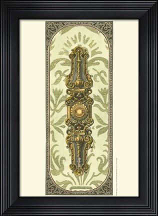 Framed Elegant Escutcheon III Print