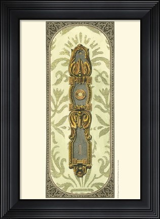 Framed Elegant Escutcheon IV Print