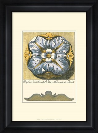 Framed Blue &amp; Yellow Rosette IV Print