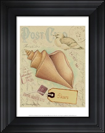 Framed Postcard Shells III Print