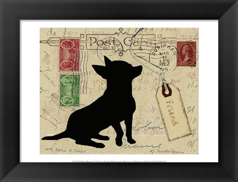 Framed Chihuahua Silhouette Print