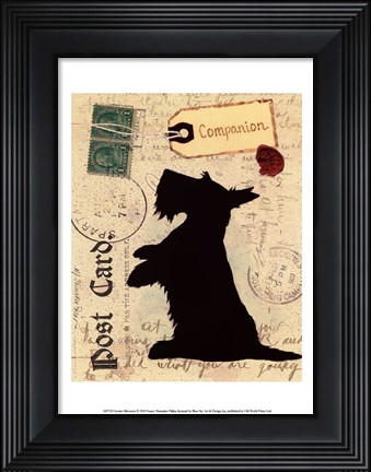 Framed Scottie Silhouette Print