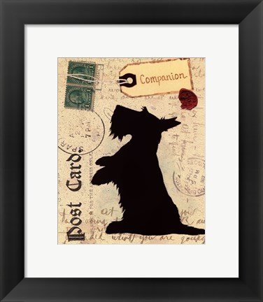 Framed Scottie Silhouette Print