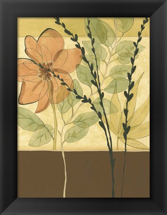 Framed Printed Tranquil Garden II Print