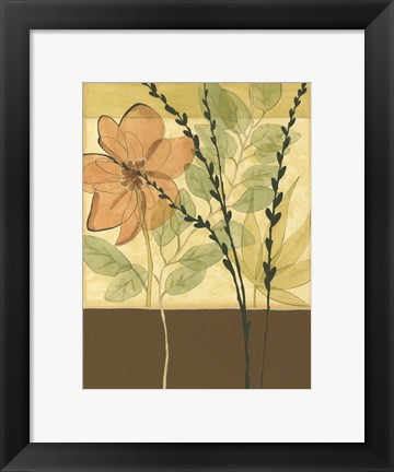 Framed Printed Tranquil Garden II Print