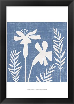 Framed Small Blue Linen II (P) Print