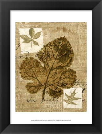 Framed Mini Leaf Collage IV (ST) Print
