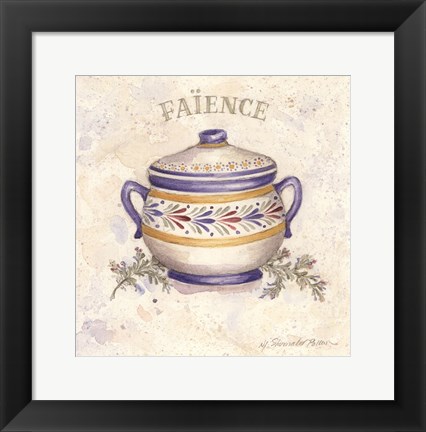 Framed French Pottery I Print