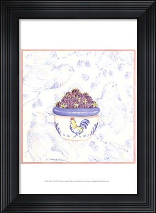 Framed Toile &amp; Berries II Print