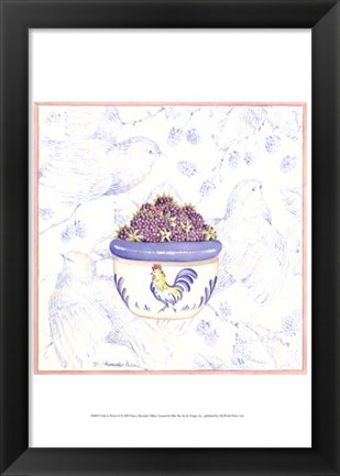 Framed Toile &amp; Berries II Print