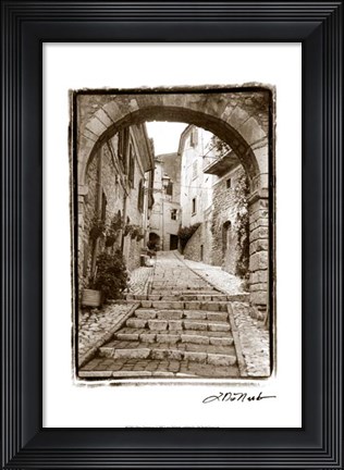 Framed Village Passageway Print